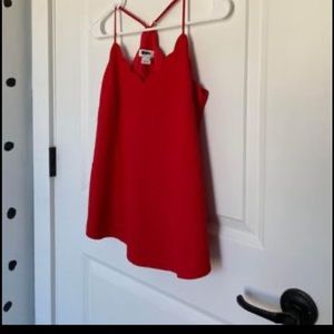 J.CREW size 2 scallop red top.